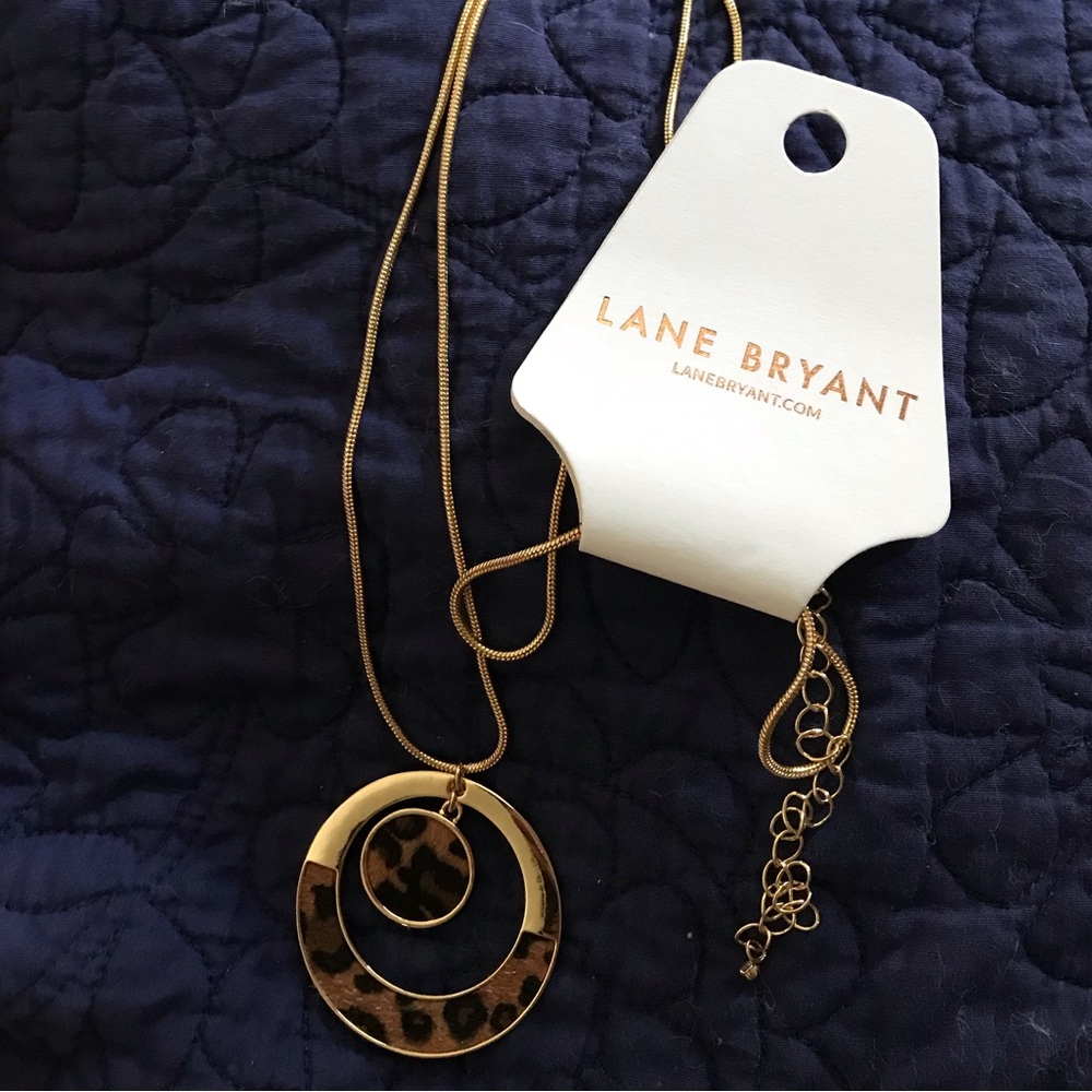 Animal Print Pendant Necklace - Lane Bryant, Brand New